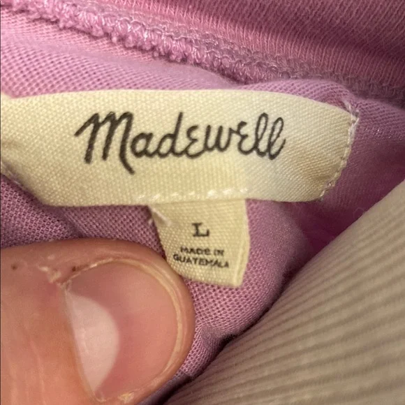 Madewell Pink Crop Relaxed Tee - Picture 2 of 5